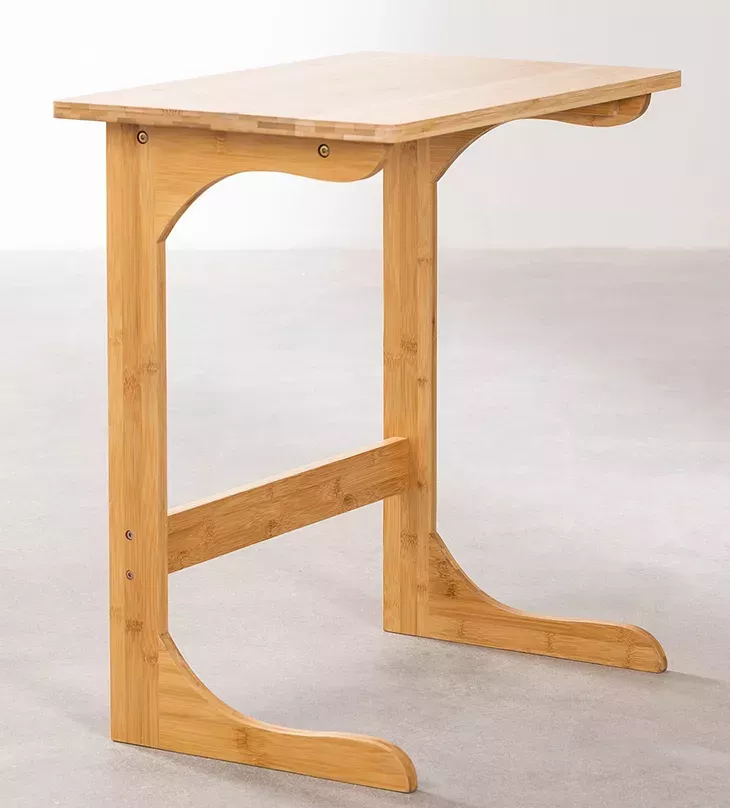 mesa auxiliar de bambu