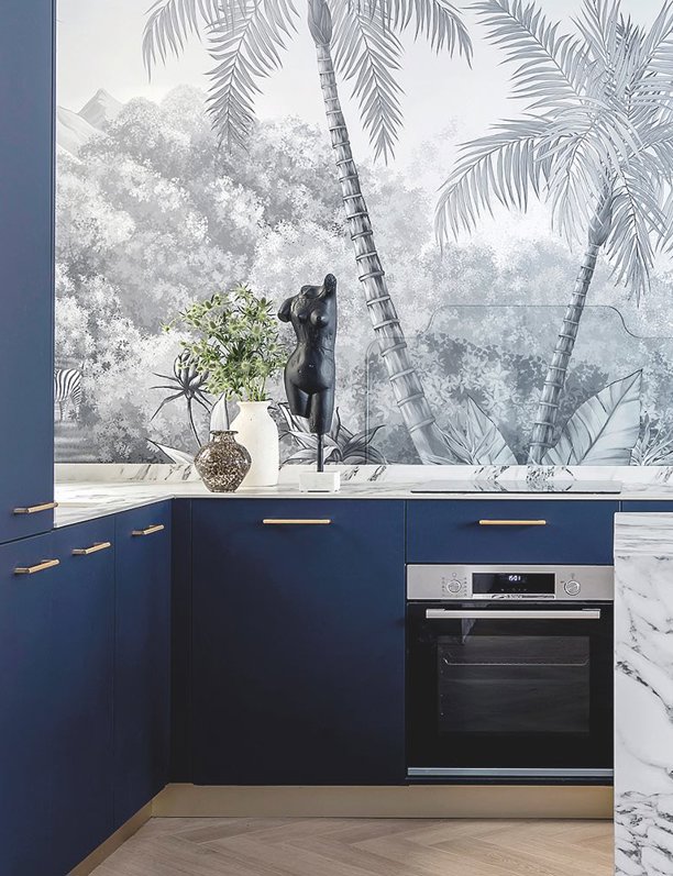 Los interioristas adoran las cocinas azules, y estas 19 fotos e ideas lo confirman