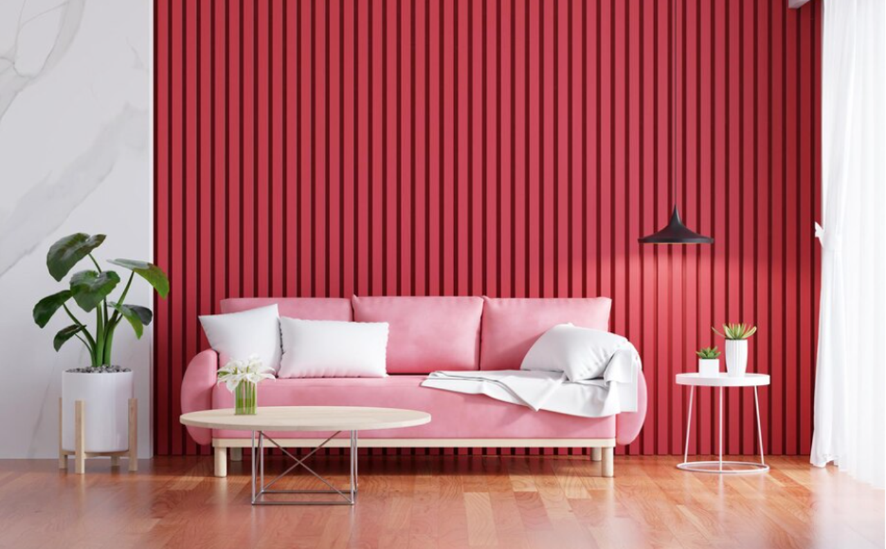 color rosa pared