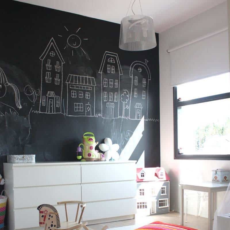 pintura pizarra para dormitorio infantil