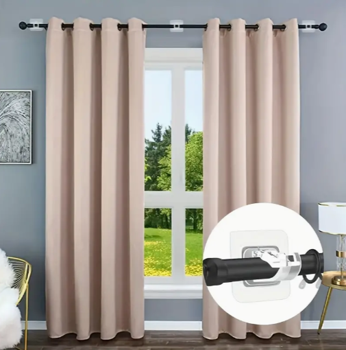 Cinco tipos de soluciones para colocar barras y colgar cortinas sin  necesidad de usar un taladro
