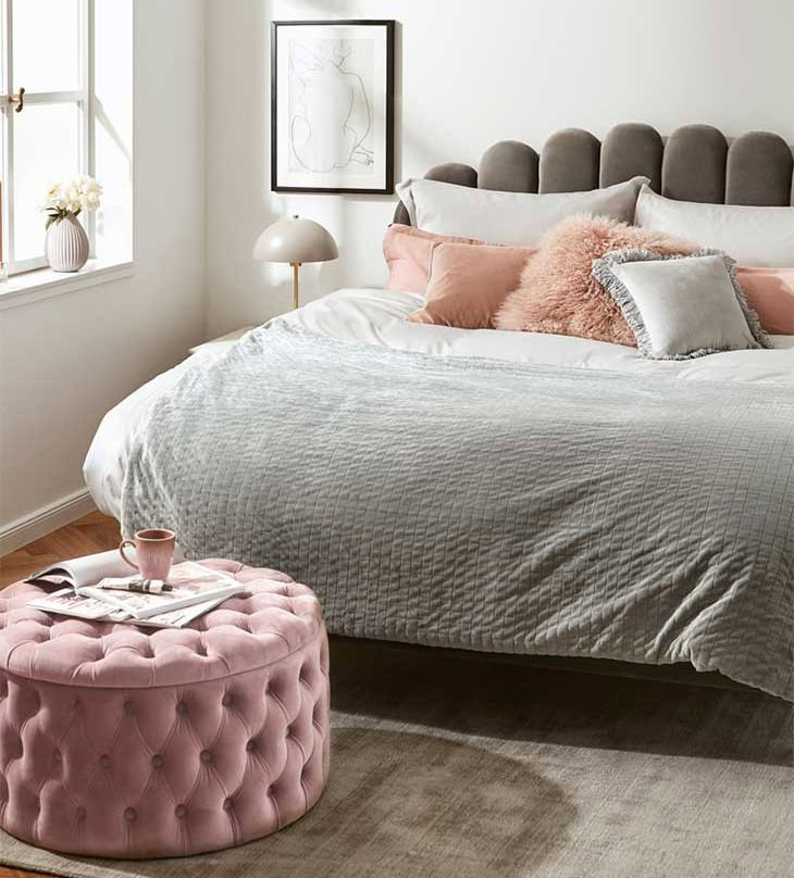 dormitorio en rosa palo