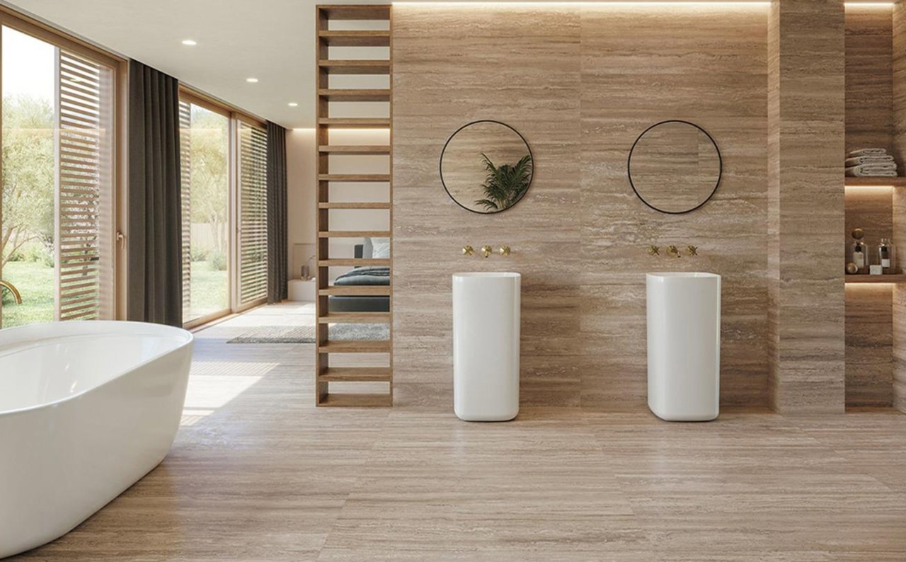 8 ideas para decorar con mármol travertino