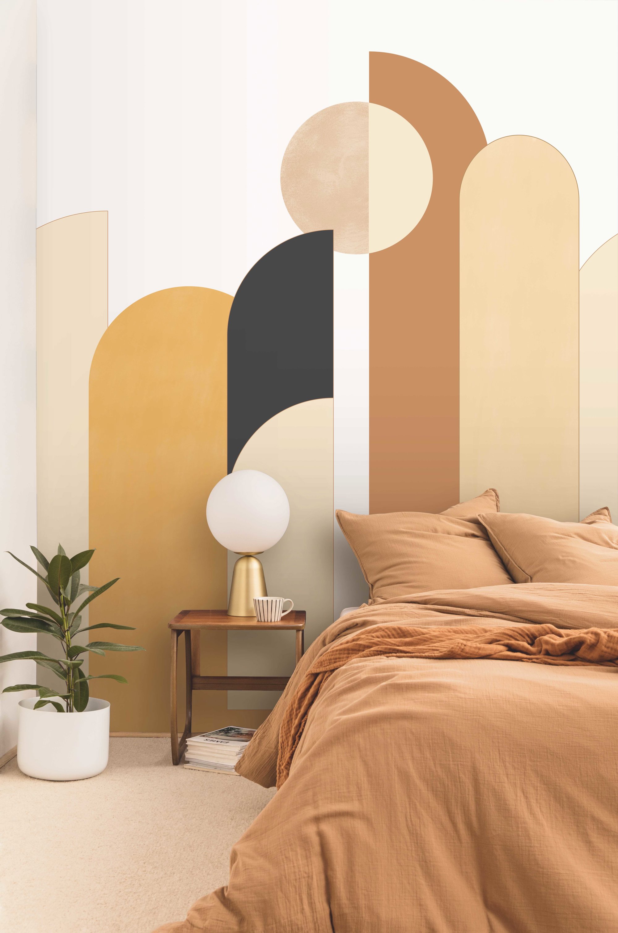 Dormitorios con papel pintado en todos los estilos: 15 propuestas florales,  geométricas, abstractas y ¡tropicales!