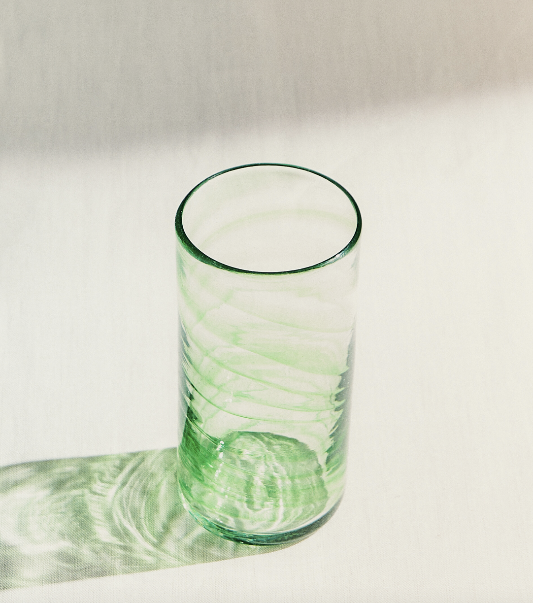 Vaso de vidrio soplado