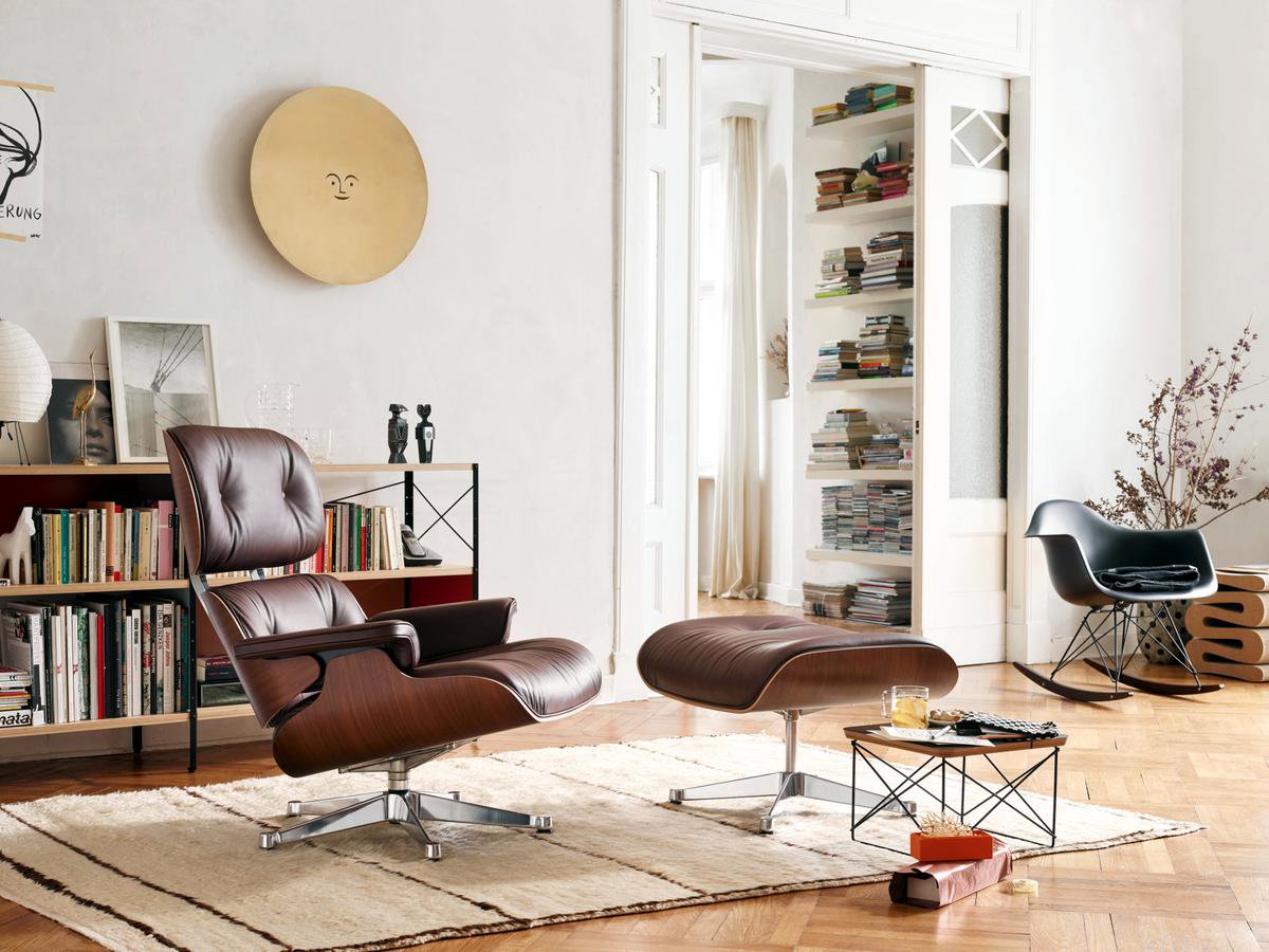 vitra eames lounge chair mit ottoman ambiente 101