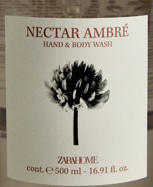 Imagen del diseño de este jabón de manos Néctar Ambré