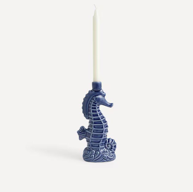 Candelabro en forma de caballito de mar