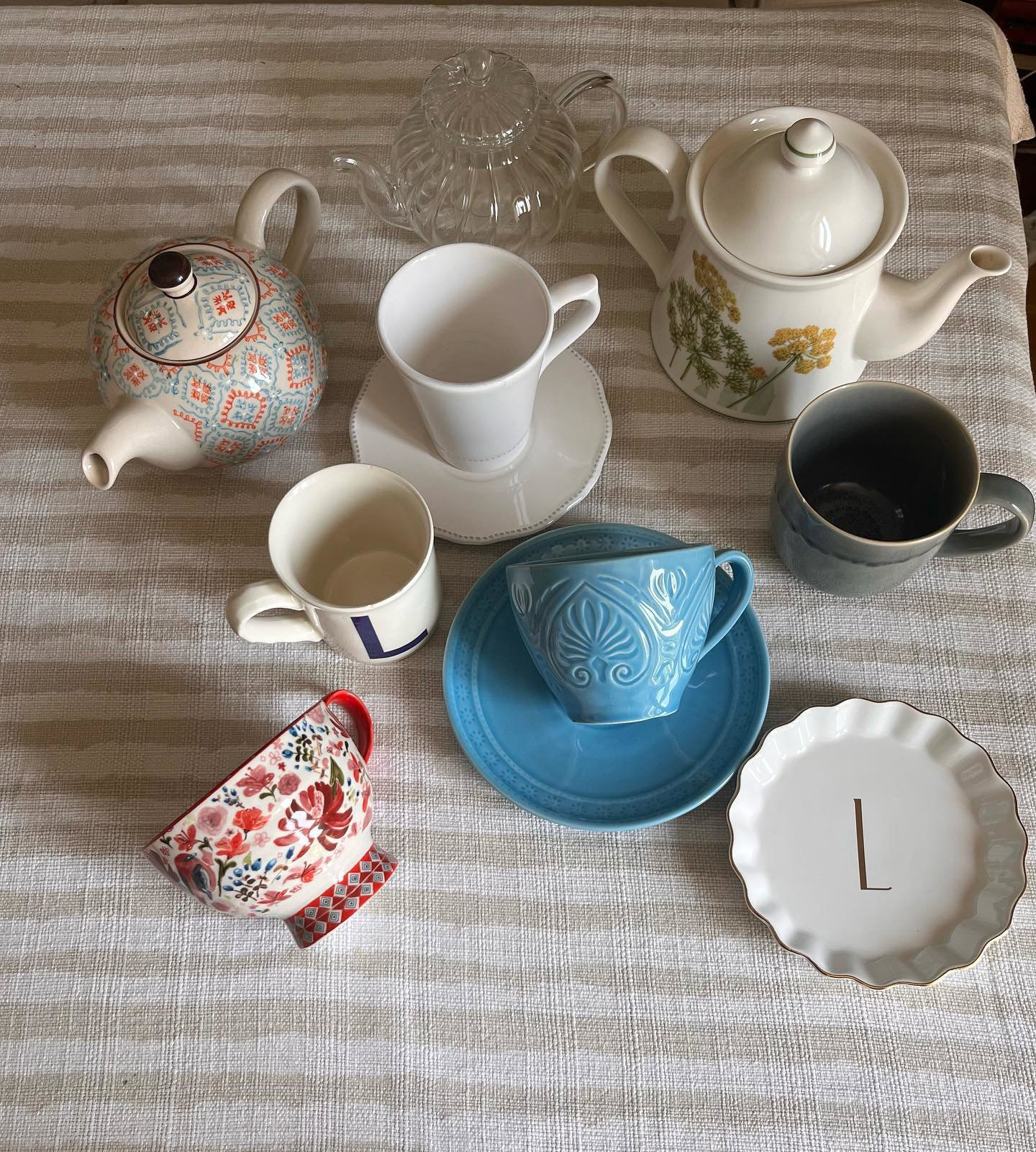 Su colección de tazas de té