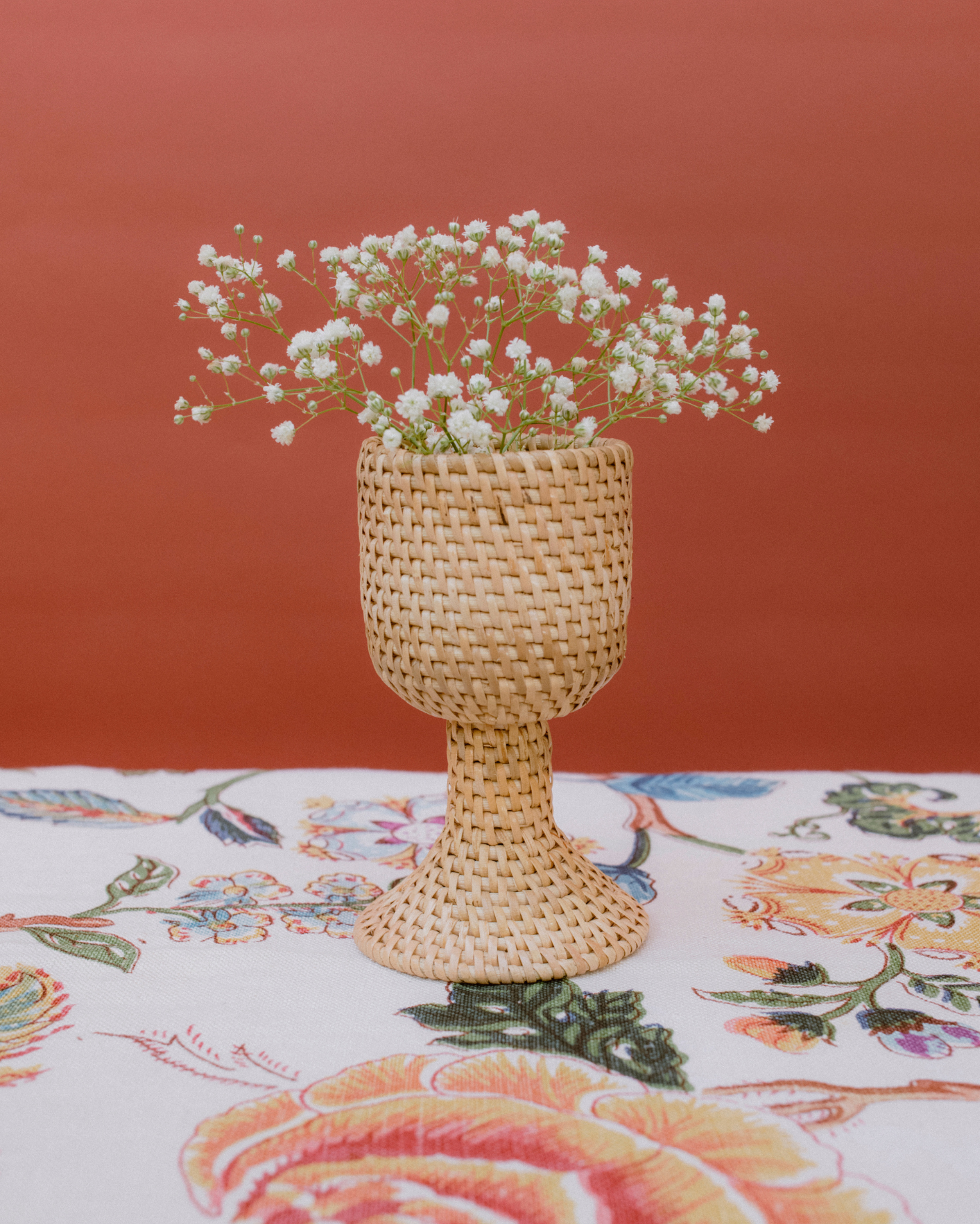 Florero de mimbre
