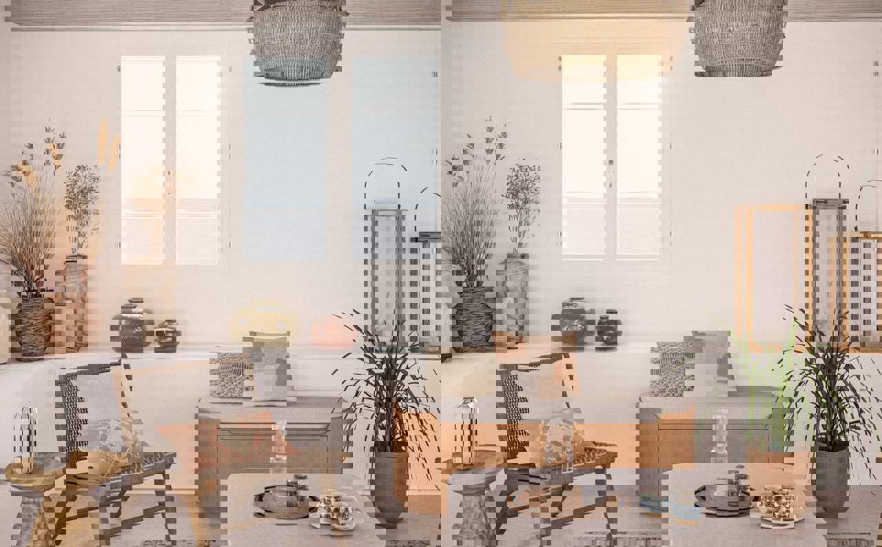 Un salón acogedor y natural de Maisons du Monde
