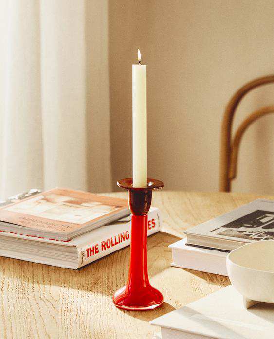 candelabro en rojo