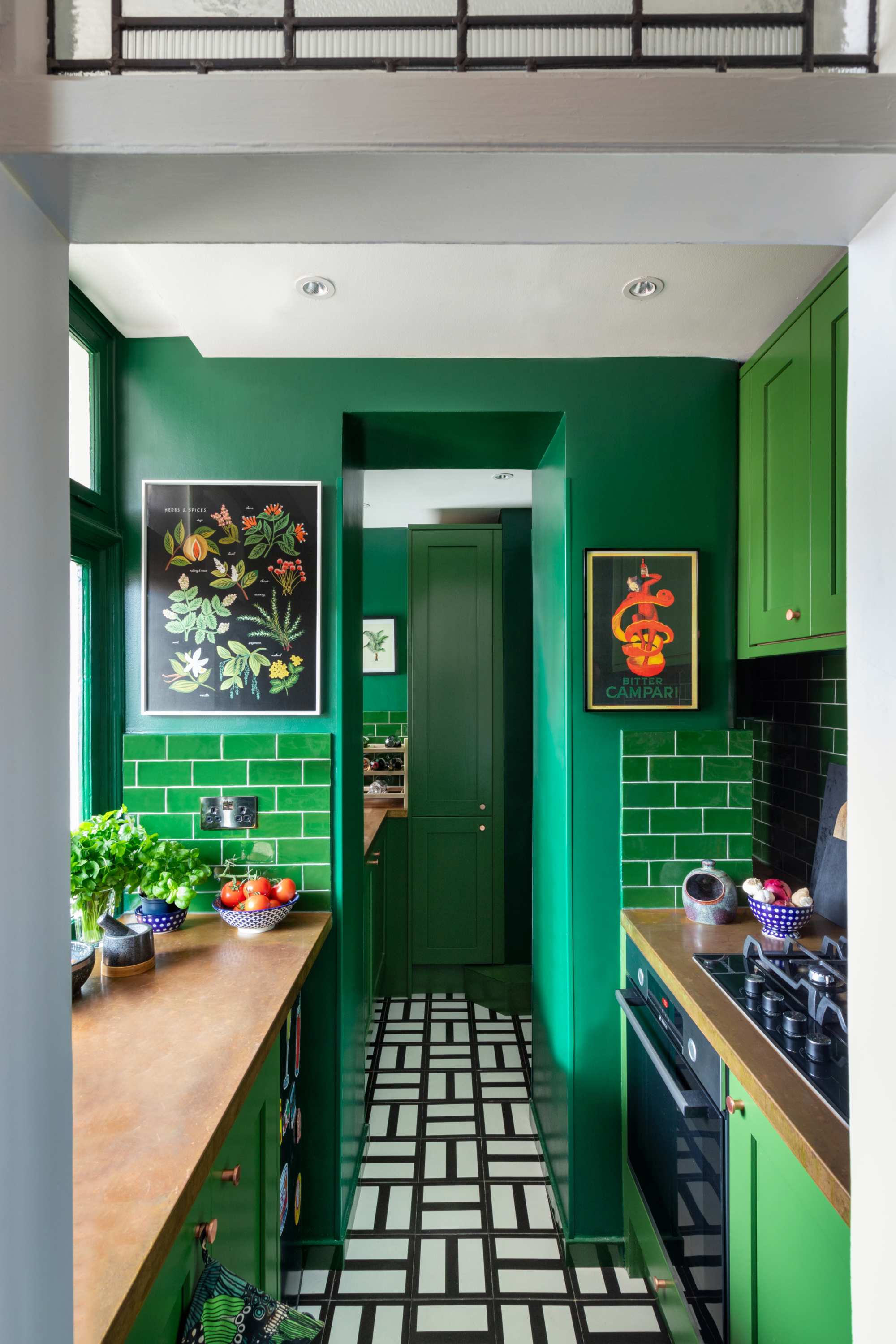 cocina en verde