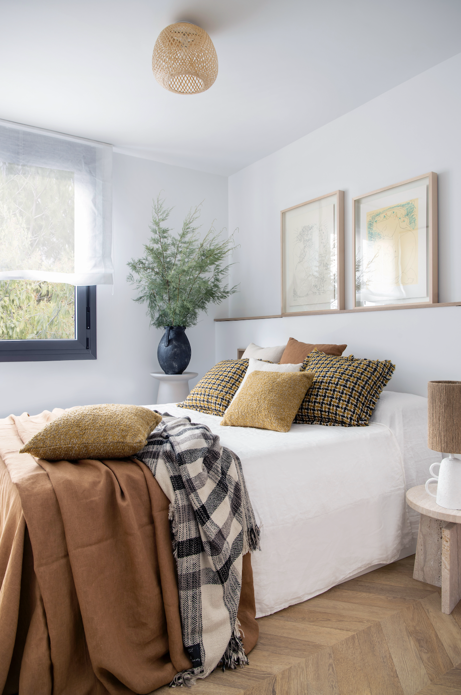 Otoño en forma de madera y más textiles para la cama