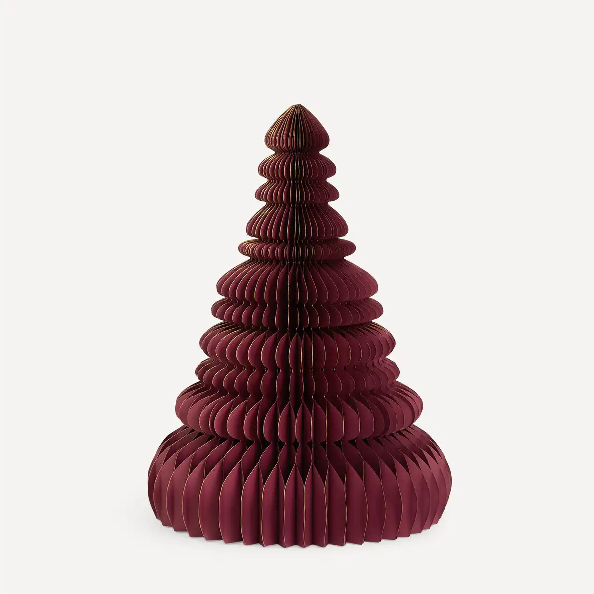 arbol de navidad de papel en rojo