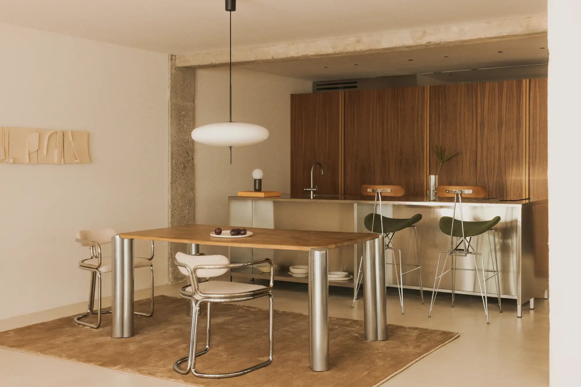 Cocina industrial madera acero