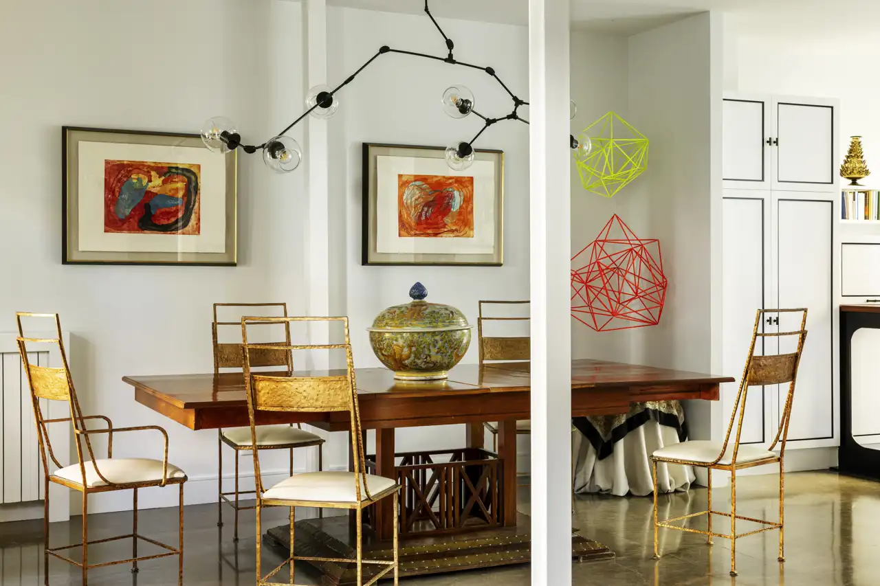 Comedor vintage con toques modernos