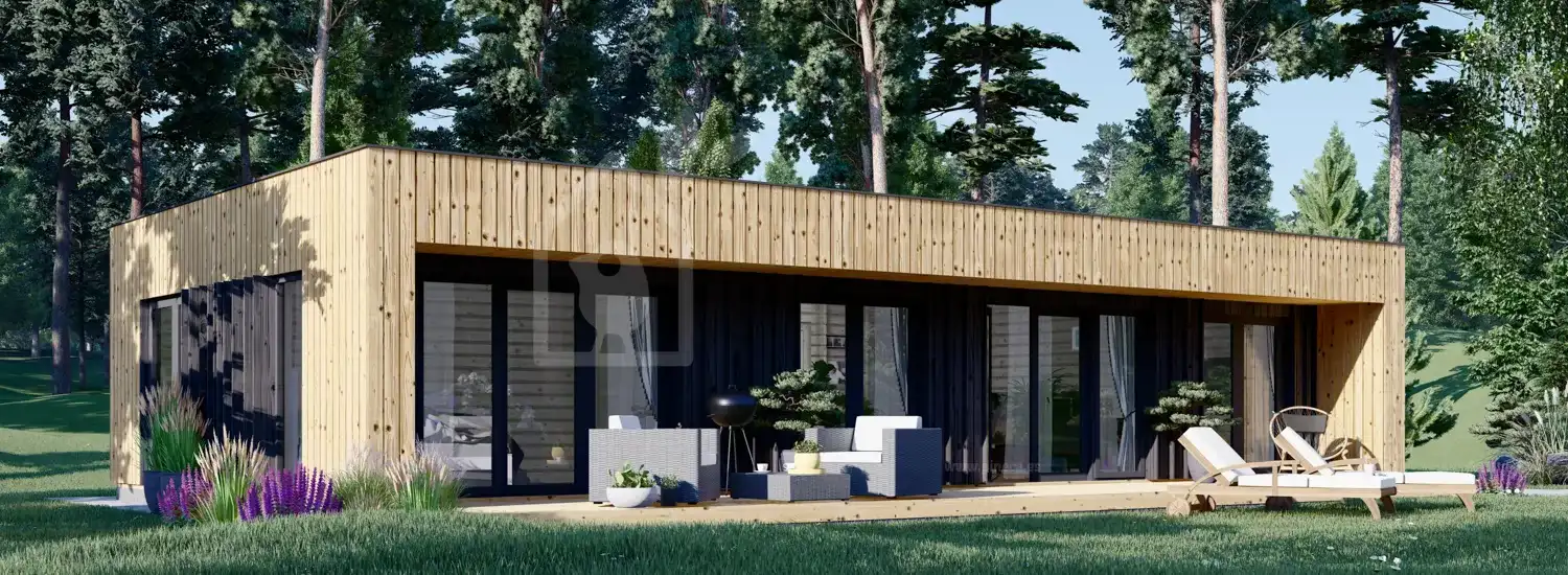 Render de vivienda modular de Pineca