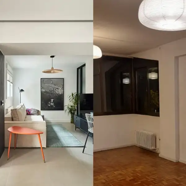 El antes y el después de un piso pequeño (70 m²): de anticuado y mal aprovechado a abierto, luminoso y colorido