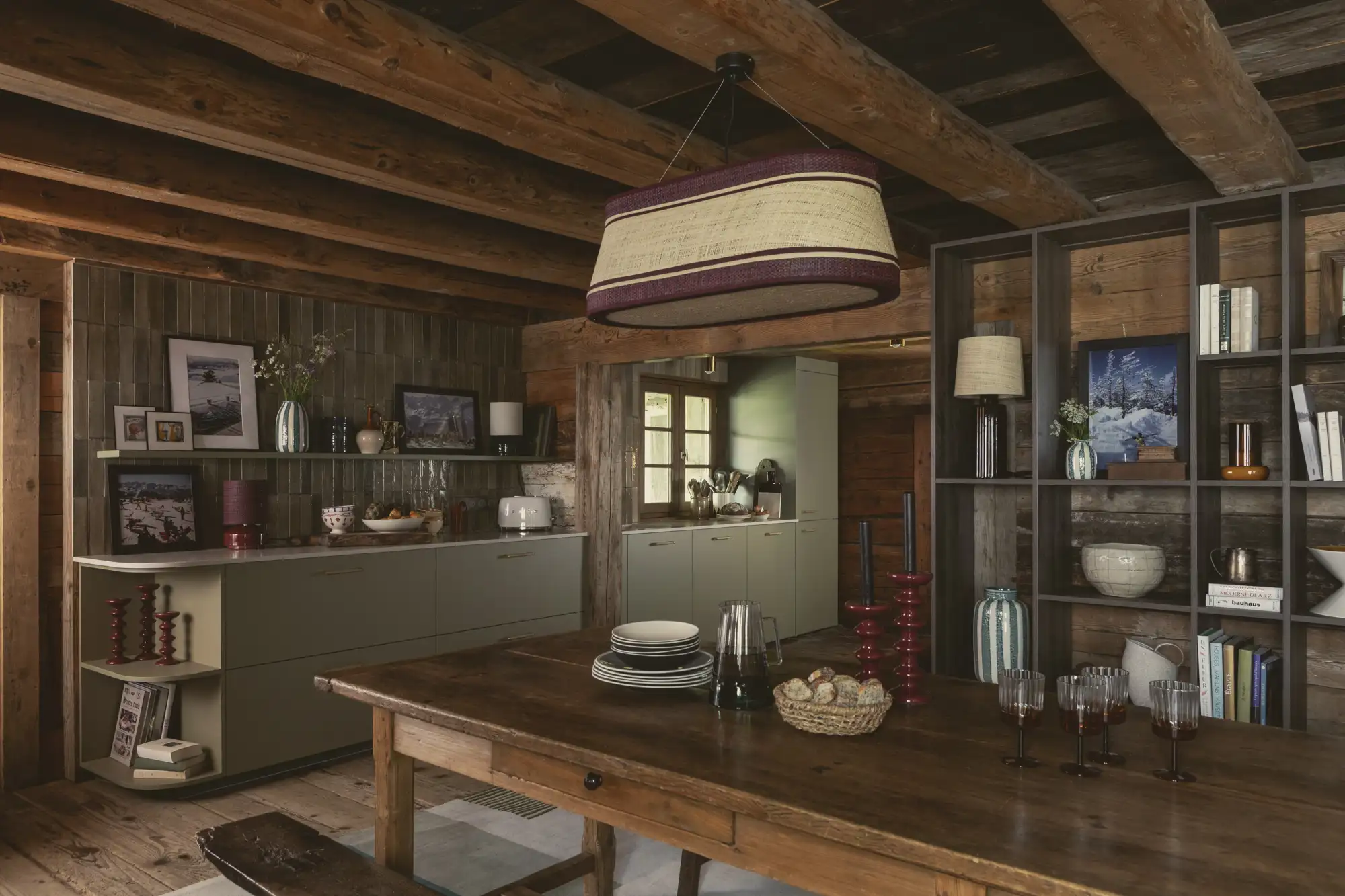 cocina cottagecore rústica madera
