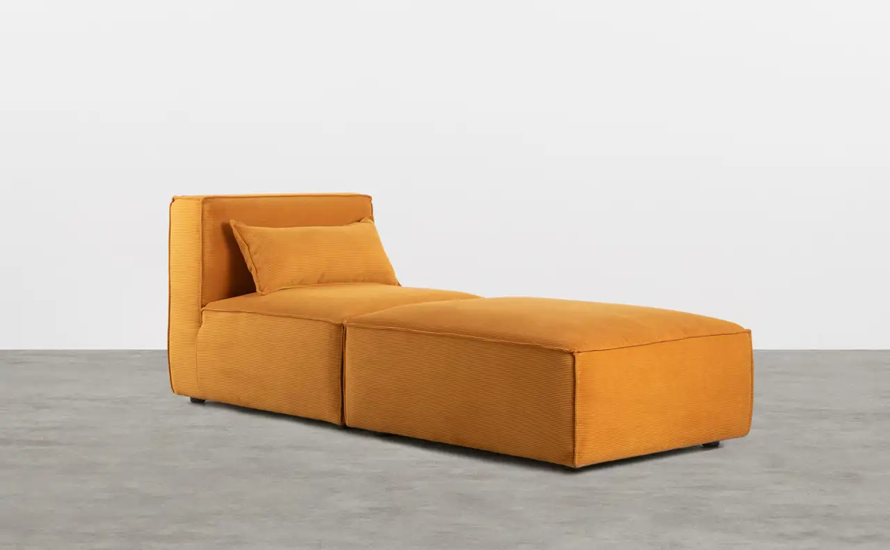 Sillón naranja de pana