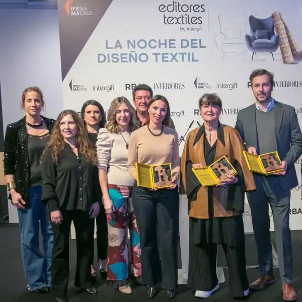 Los premiados del Concurso "Mejores Proyectos de Interiorismo” 2025, de Intergift, en La noche del diseño textil