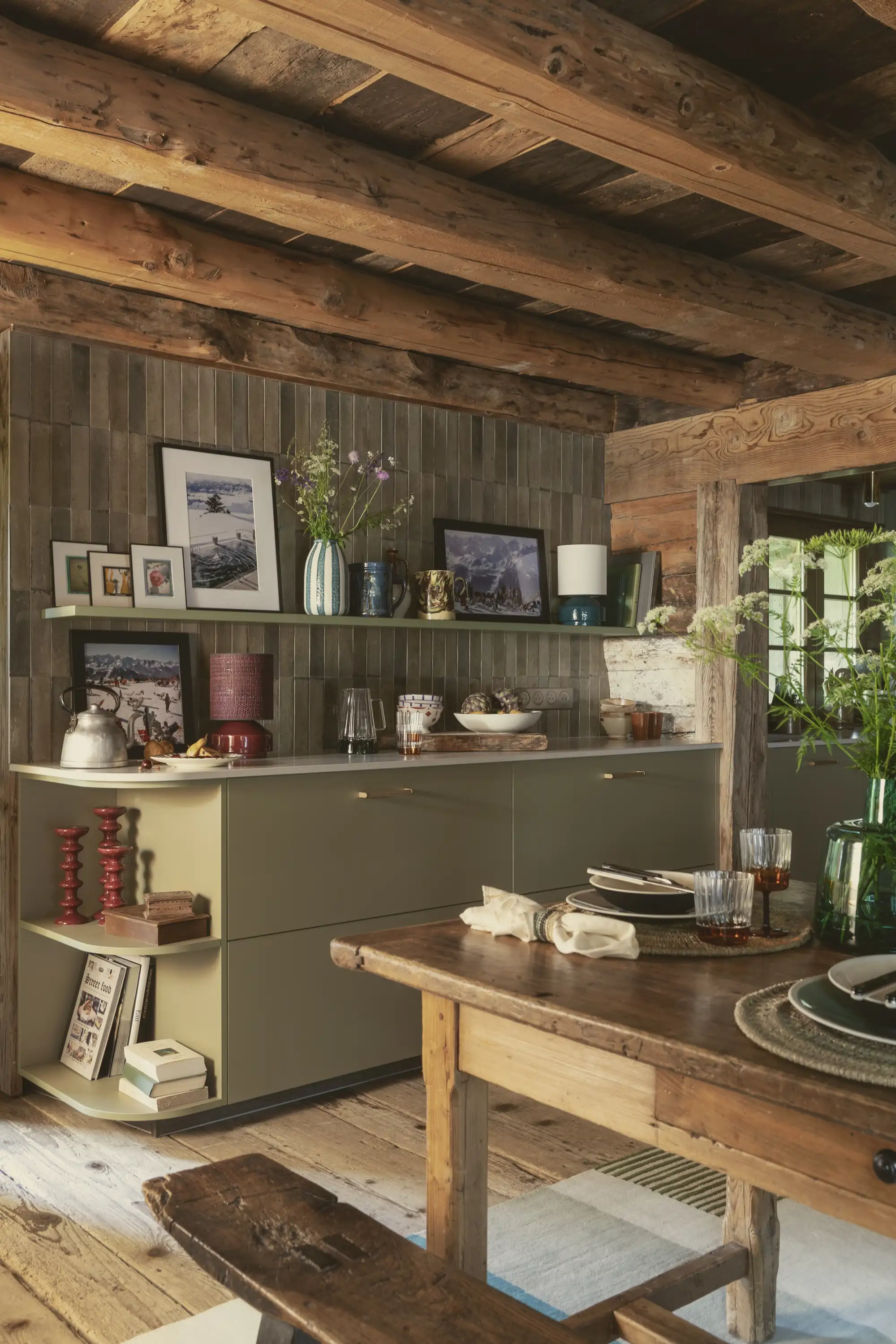 cocina cottagecore rústica madera