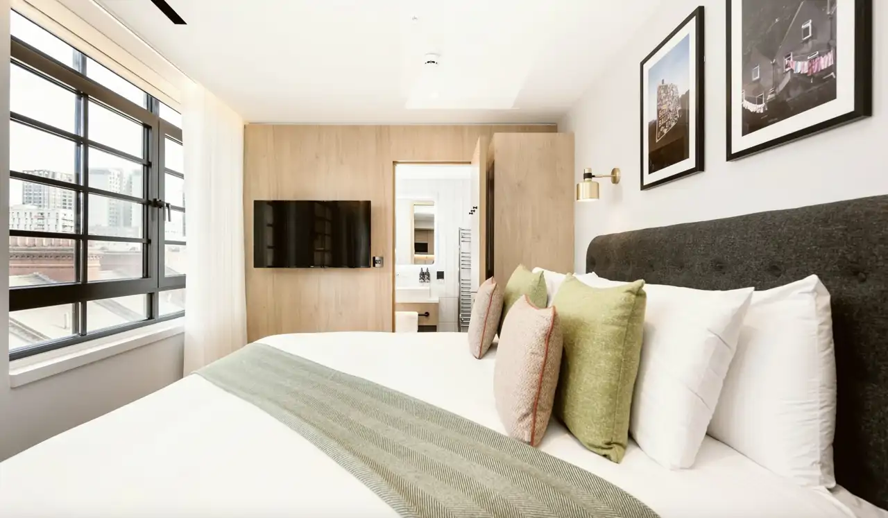 Los apartamentos en Wilde son agradables y minimalistas.