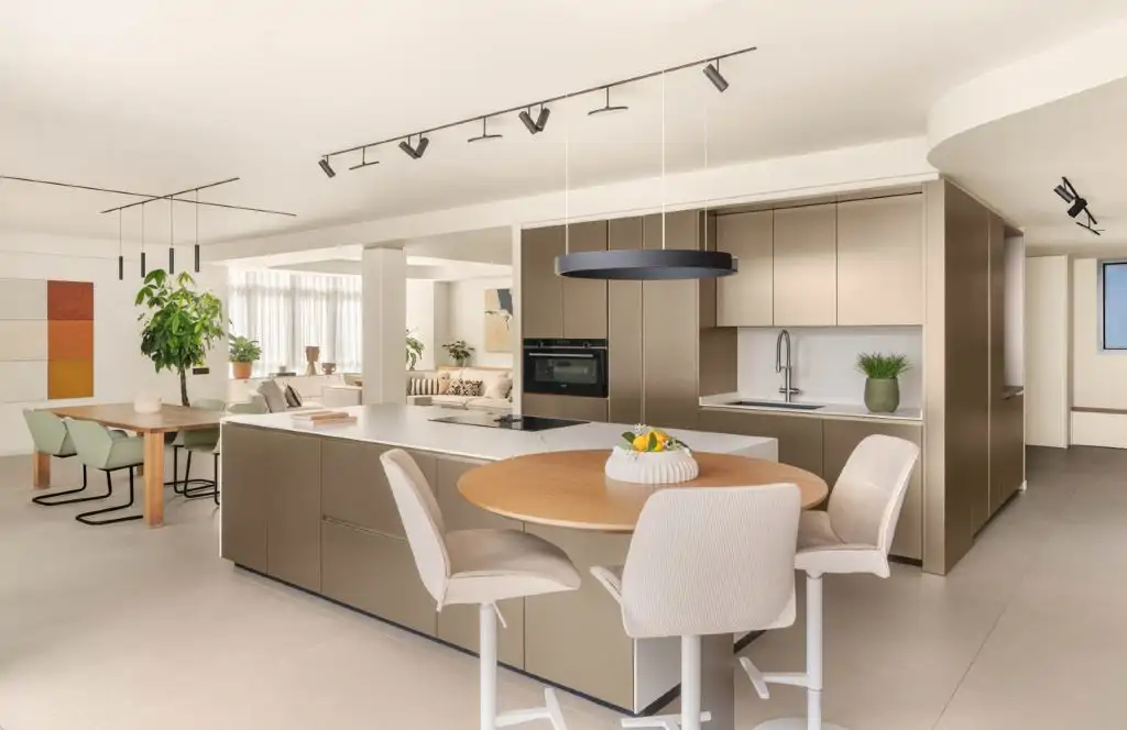 Cocina lacada en beige