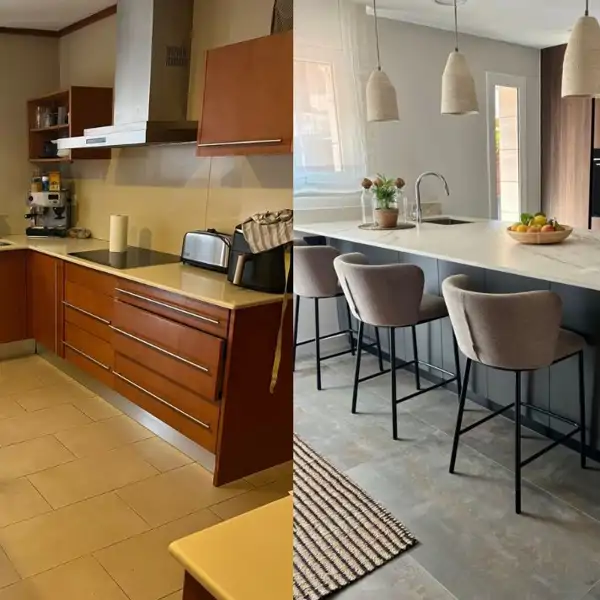ANTES Y DESPUÉS de la cocina de una lectora de la revista Interiores: 5 ideas elegantes que han transformado este espacio