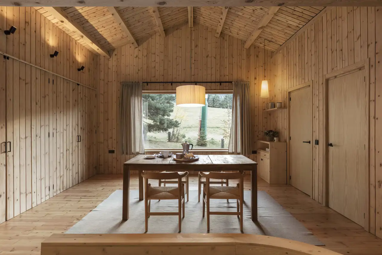 Casa madera montaña