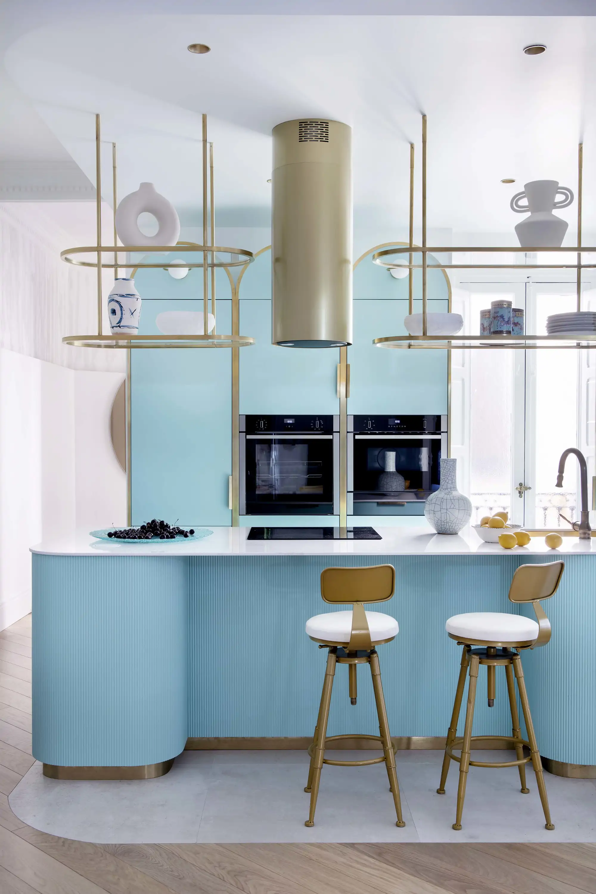 cocina azul cielo