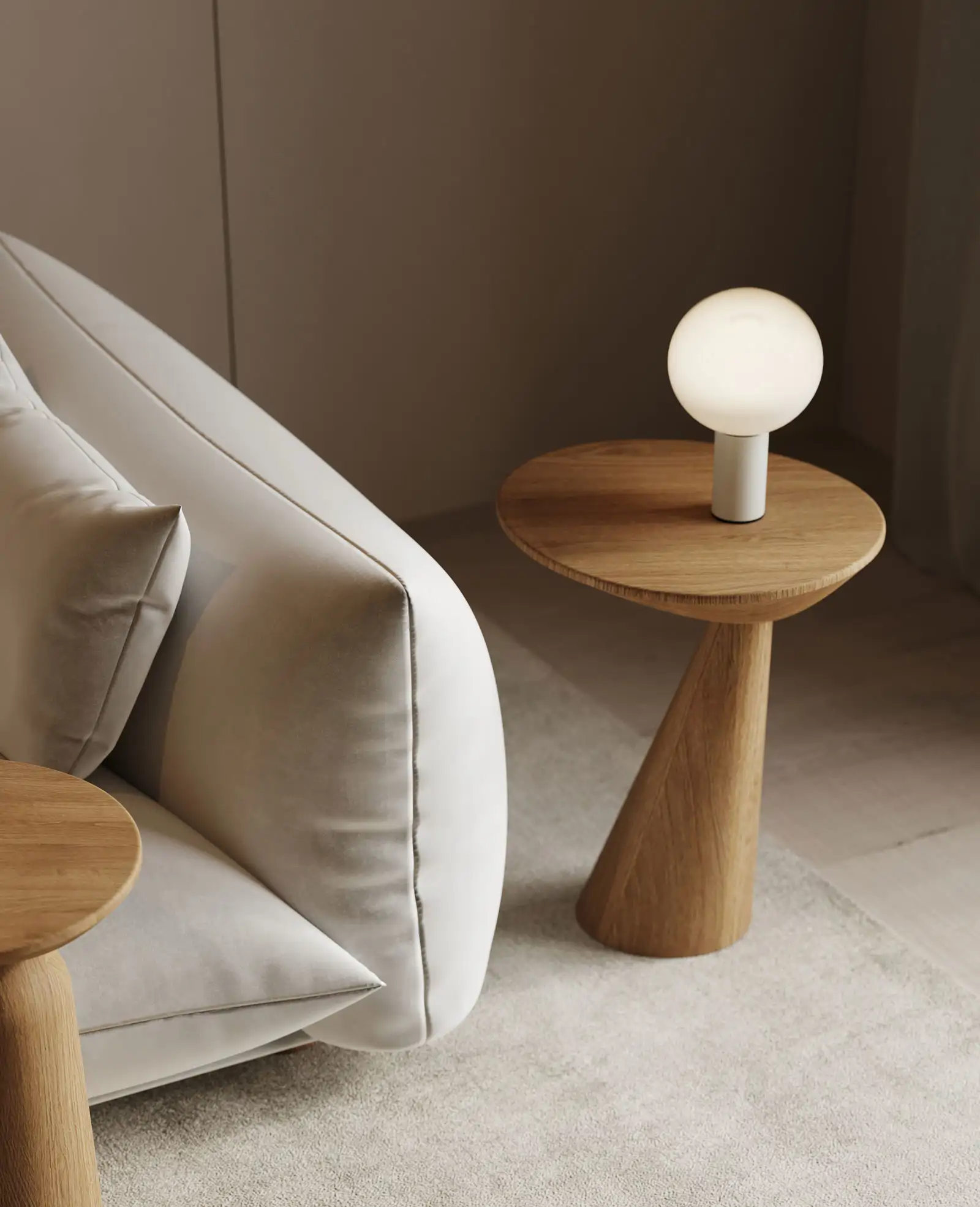 Mesa auxiliar de madera
