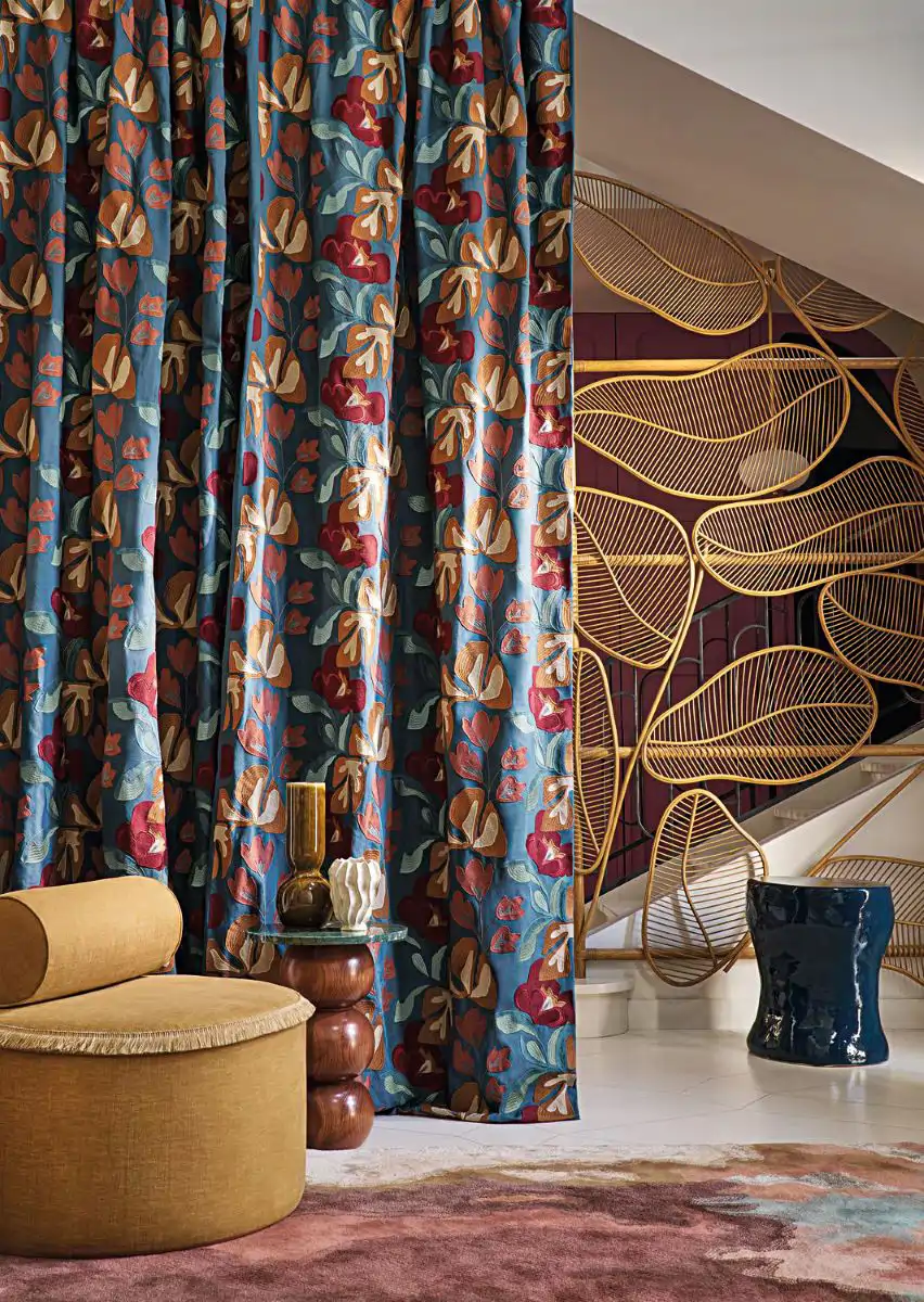 Cortinas de estampado floral