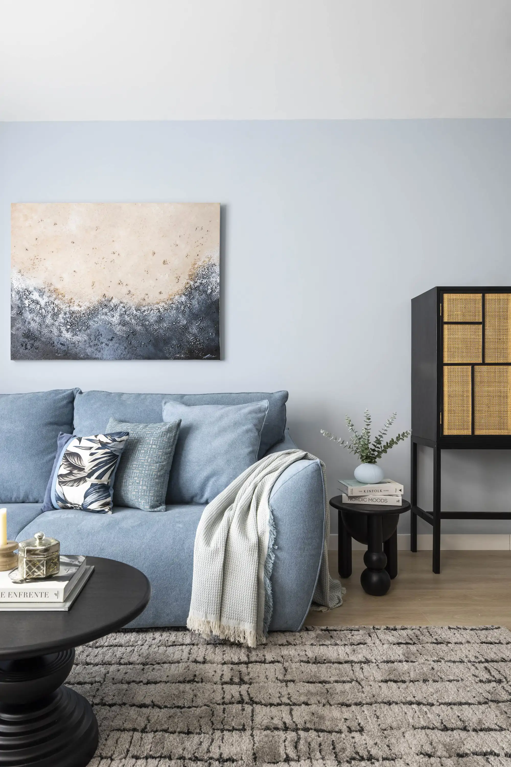 salon sofa azul