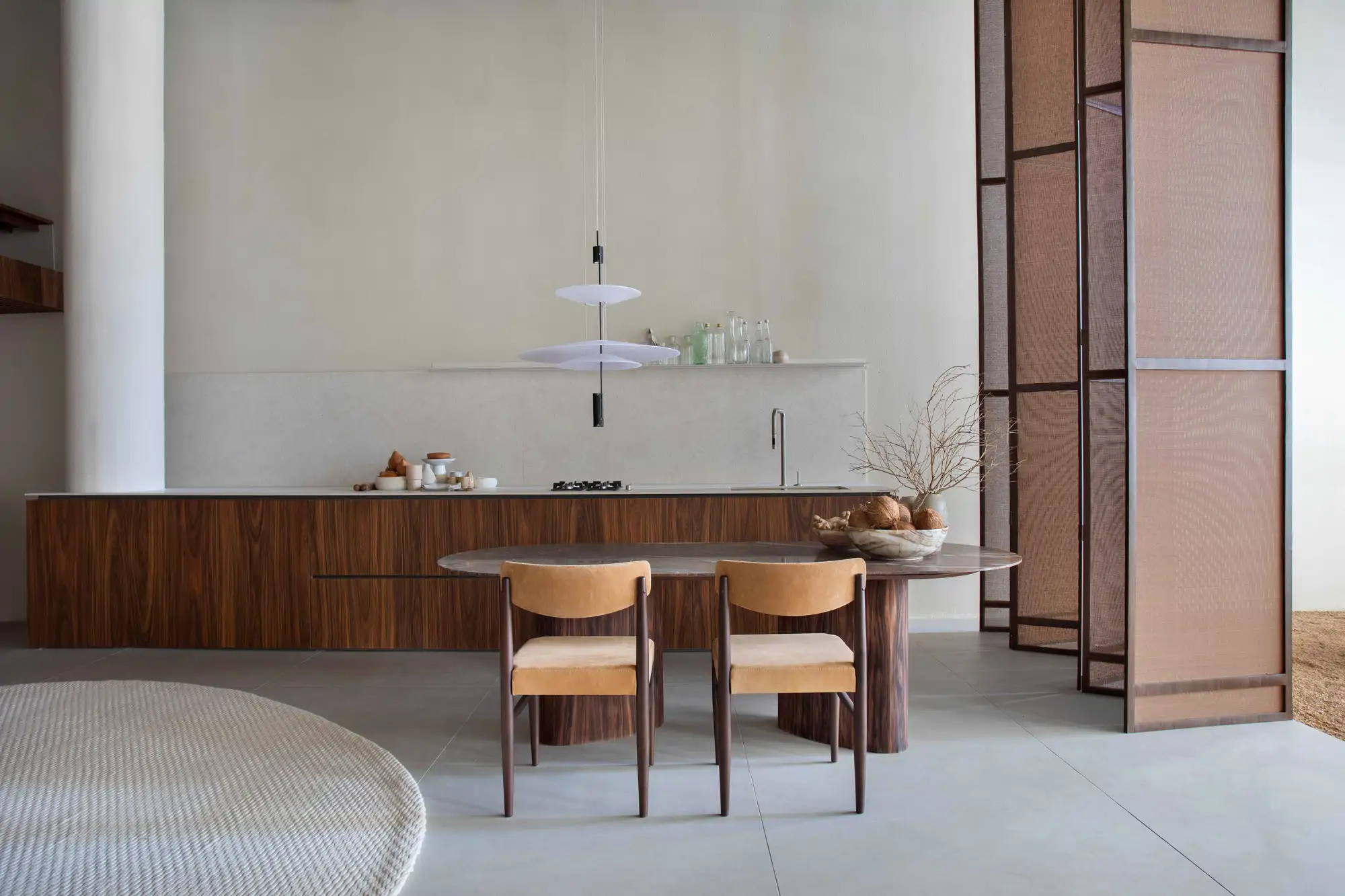 cocina con muebles bajos tendencia